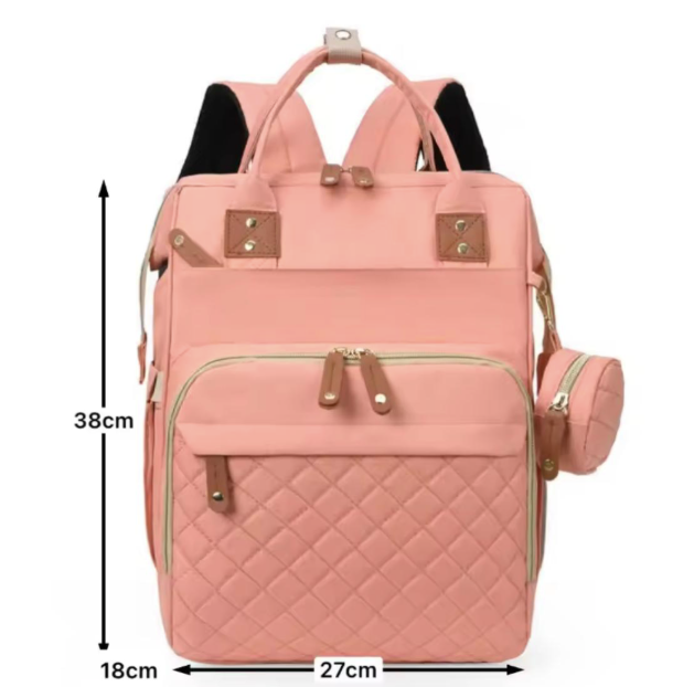 Pañalera con cambiador plegable y monedero - Diaper Bag™