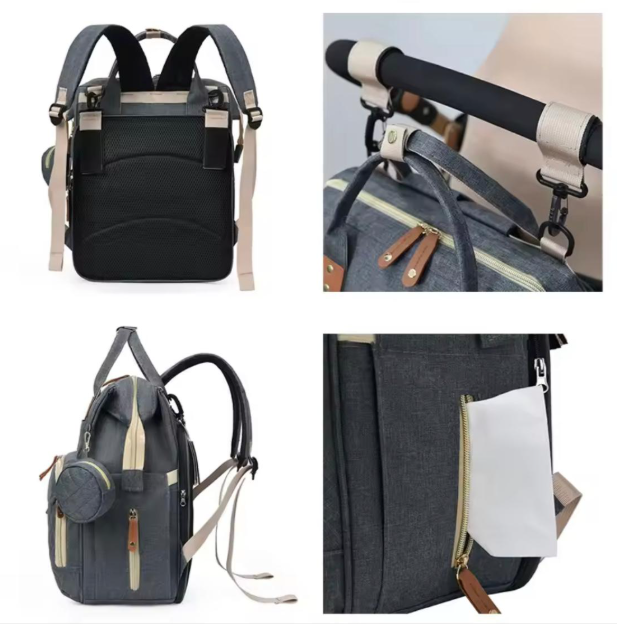 Pañalera con cambiador plegable y monedero - Diaper Bag™