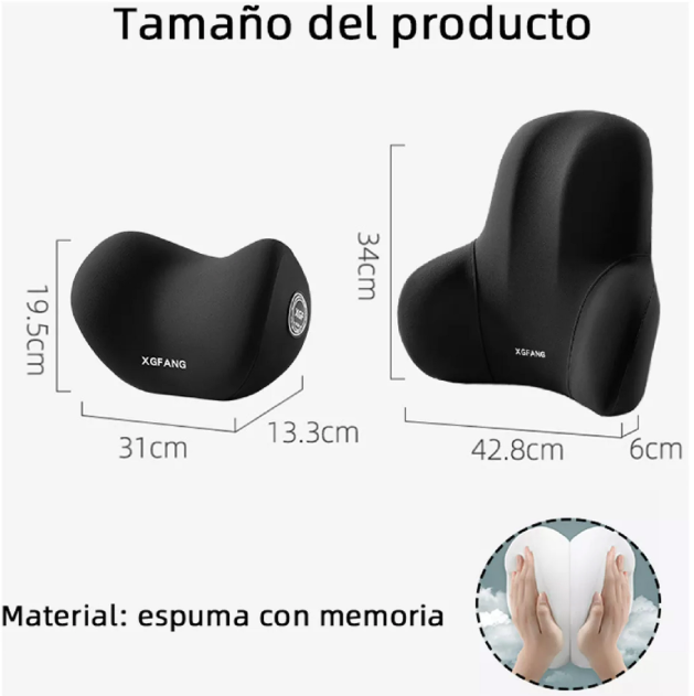 Kit cojines lumbar y cuello para asiento de carro - Support Set™